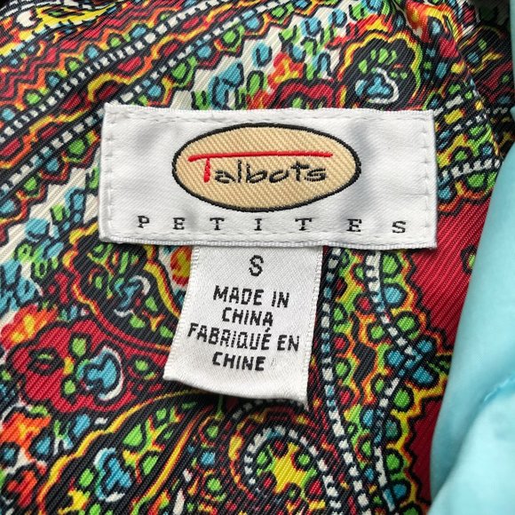 Talbots Petite Light Blue Down Filled Puffer Vest - Picture 5 of 5